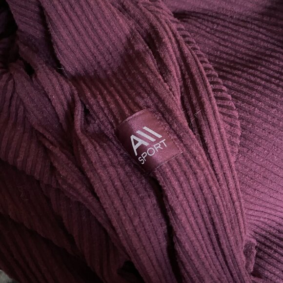 Andrew Marc New York | NWOT Sport Ribbed Funnel Neck Pullover Maroon Size Medium - Picture 7 of 8